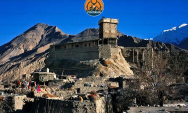 Altit Fort perched on a hill overlooking Hunza Valley