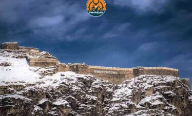 View of Skardu town and valley from Kharpocho Fort