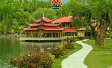 Shangrila Resort and Lower Kachura Lake nestled in Skardu Valley