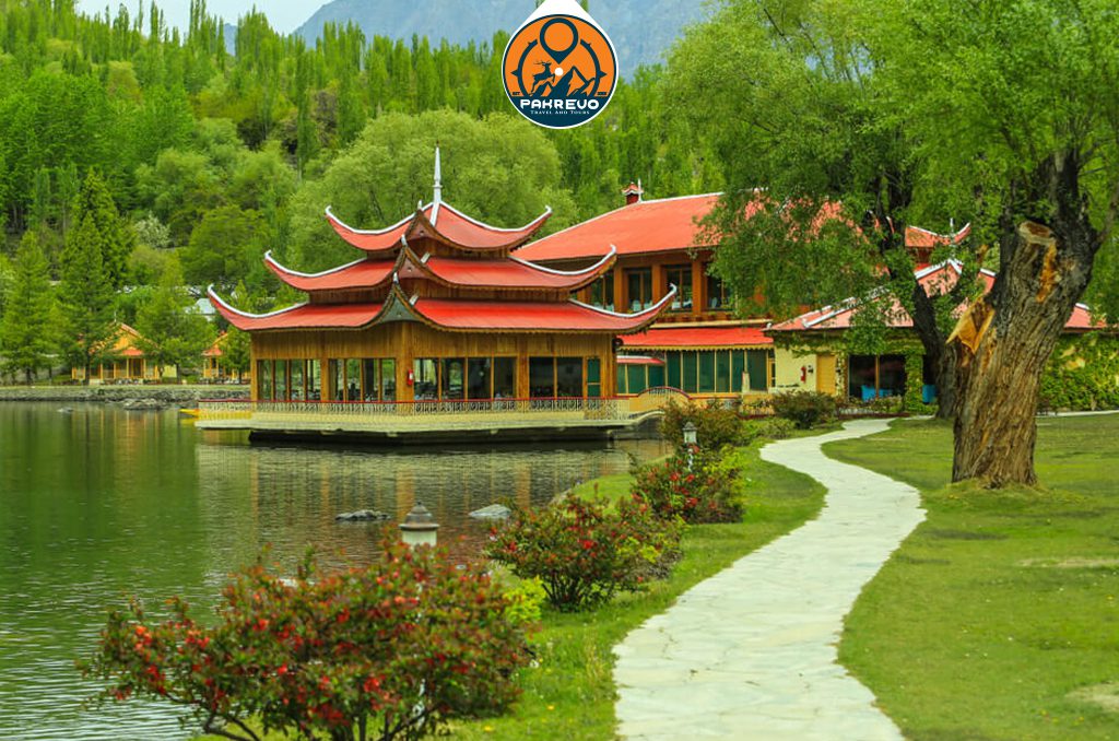 Shangrila Resort and Lower Kachura Lake nestled in Skardu Valley