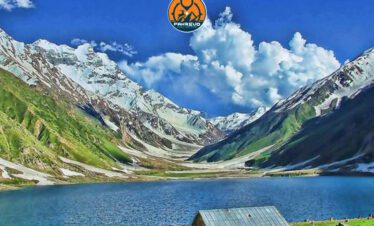 Couple enjoying sunset by Saif‑ul‑Muluk Lake in Naran Kaghan