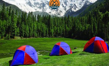 Group of students camping under the stars at Fairy Meadows with Pakrevo Travel and Tours