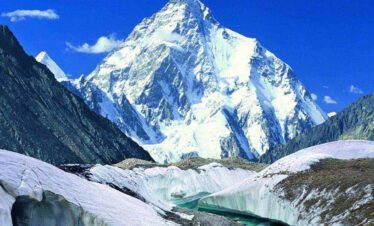 Concordia campsite with views of K2, Broad Peak, and surrounding 8000ers