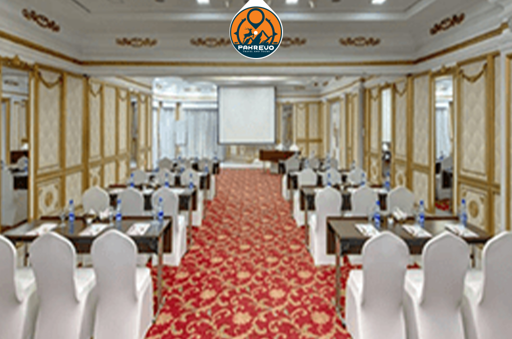 Formal meeting in a plush conference hall with Bhurban hill views