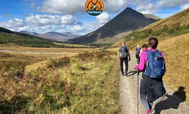Employees tackling an outdoor rope challenge in Swat Valley