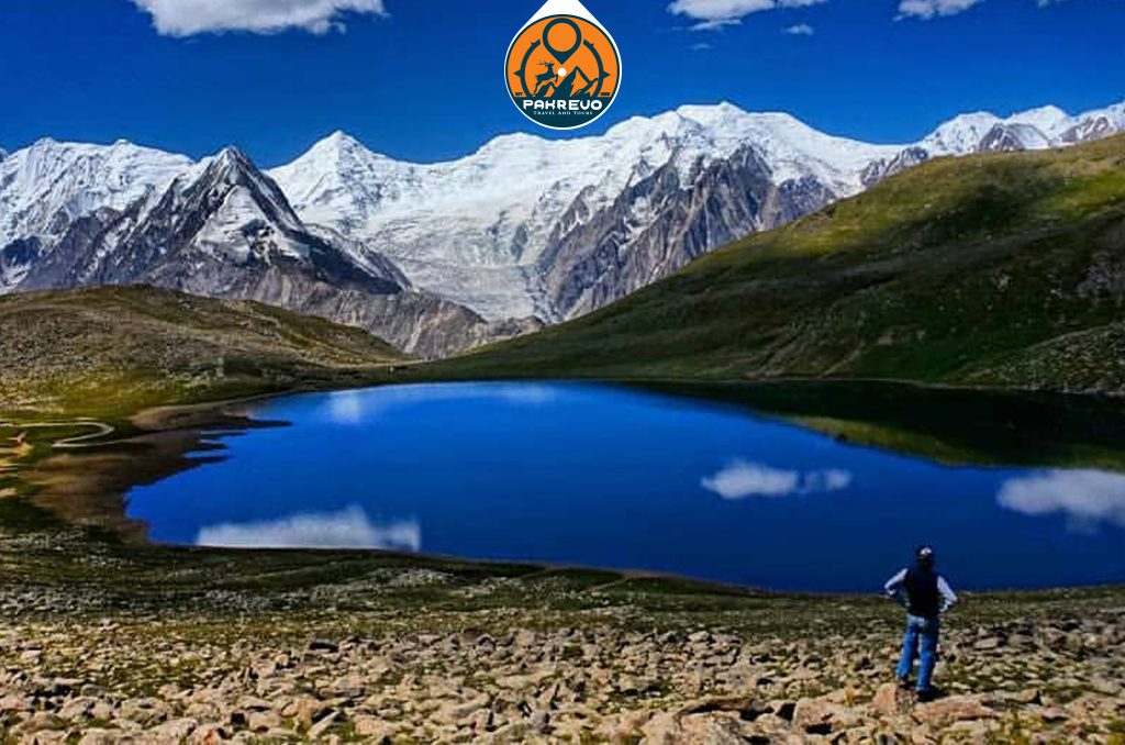 Youth group hiking through alpine meadows toward Rush Lake