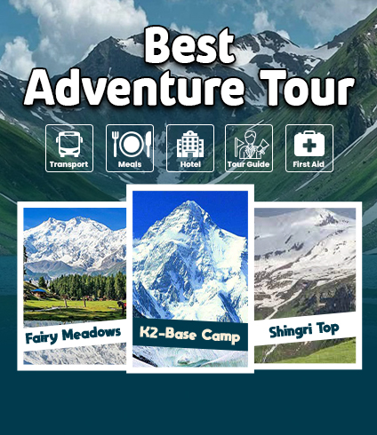 Adventure tour activities in Northern Pakistan including trekking, jeep safaris, and mountain exploration