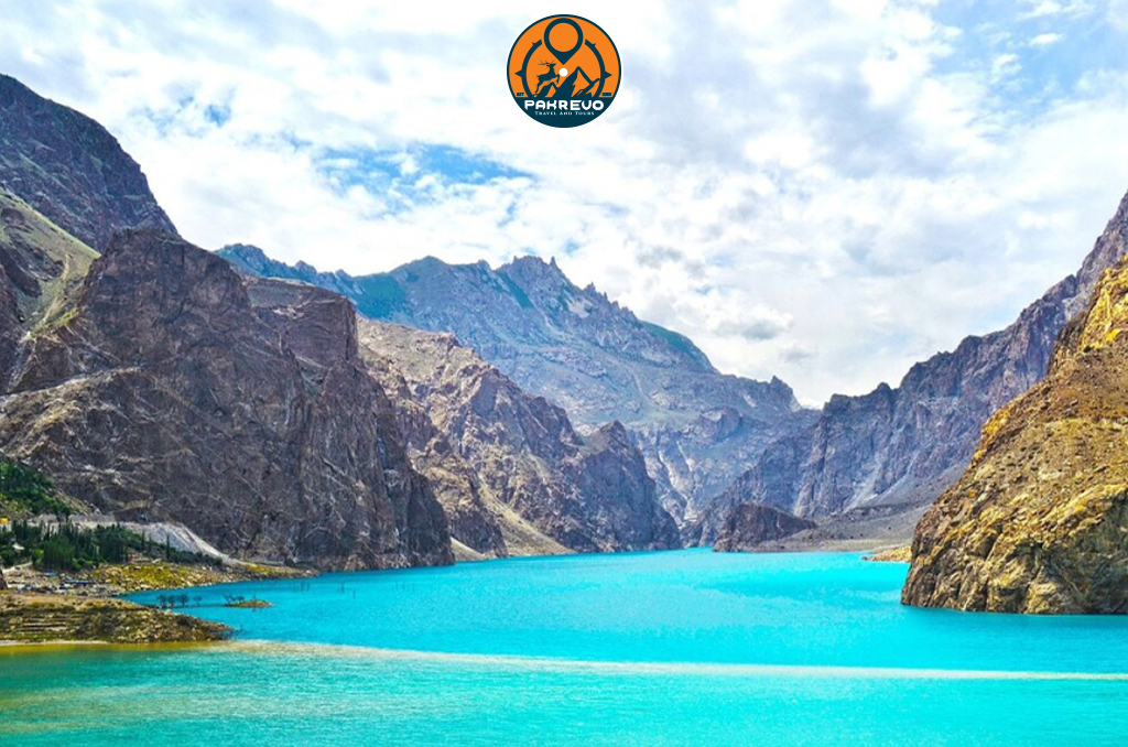 Verdant Hunza and Skardu meadows with Karakoram peaks and spring blossoms