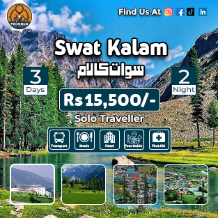 Swat Kalam valley with rivers, pine forests, and mountains—tour package with price